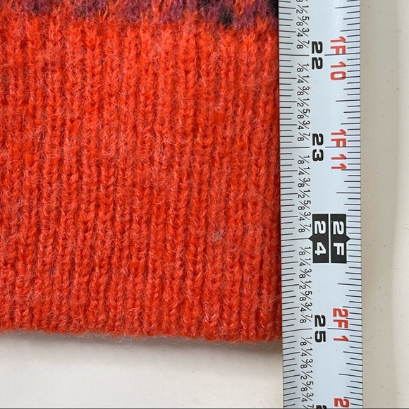 Lucky Brand Wool Blend Open Front Brushed Plaid Oversized Knit Cardigan Sz M - Picture 12 of 14